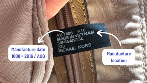 care label code michael kors|michael kors bag warranty.